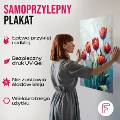 Naklejka samoprzylepna Feeby Bukiet Kwiatów Kolorowa Abstrakcja 30x20
