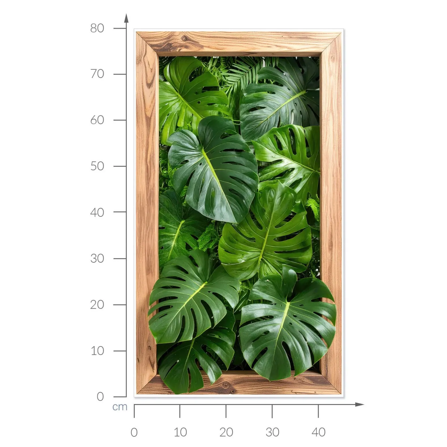 Naklejki dziury liście monstery 3D efekt na ścianę 46x80