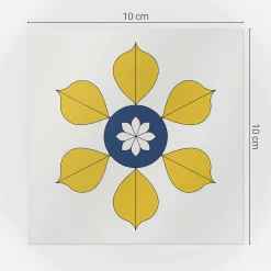 Naklejki na kafelki 10x10 cm Kwiatowe motywy w układzie 24 szt.