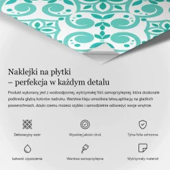Naklejki na kafelki 10x10 cm Geometria z łukami i liniami 24 szt.