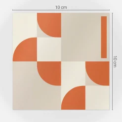 Naklejki na kafelki 10x10 cm Geometria z łukami i liniami 24 szt.