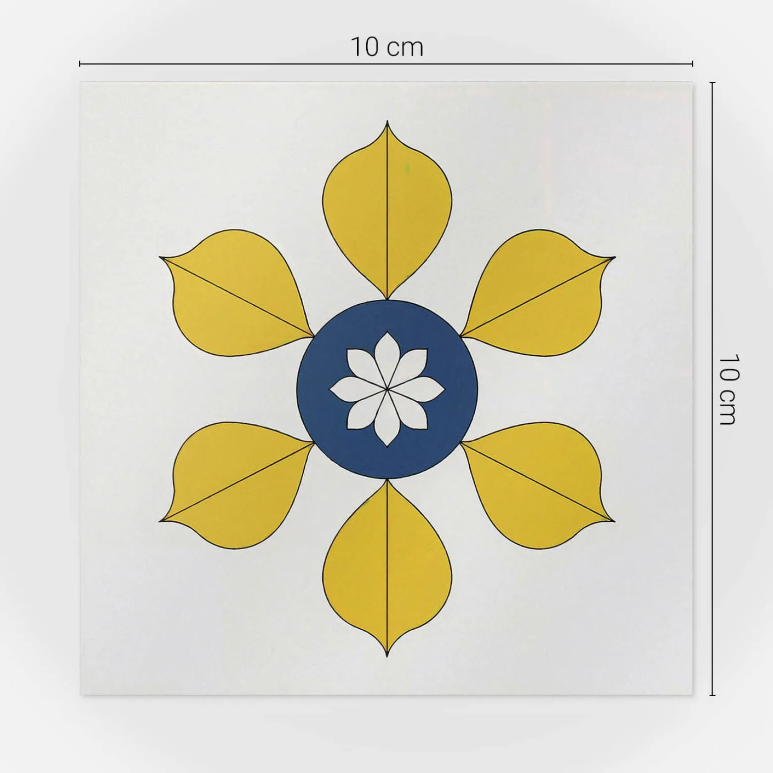 Naklejki na kafelki 10x10 cm Kwiatowe motywy w układzie 24 szt.