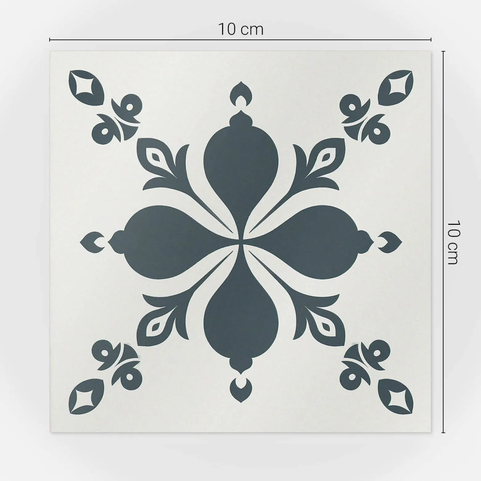 Naklejki na kafelki 10x10 cm Kwiatowe motywy w układzie 24 szt.