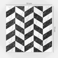 Naklejki na kafelki 10x10 cm Zygzakowate motywy w linii 24 szt.