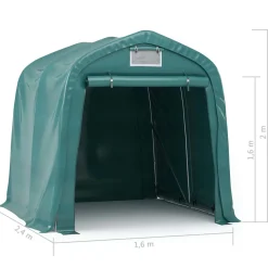 Namiot magazynowy Zielony 1.6 x 2.4 m Tkanina vidaXL