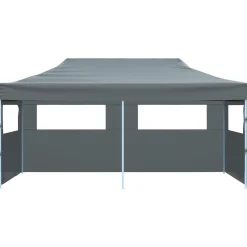Namiot ogrodowy Antracyt Tkanina with 4 sidewalls vidaXL