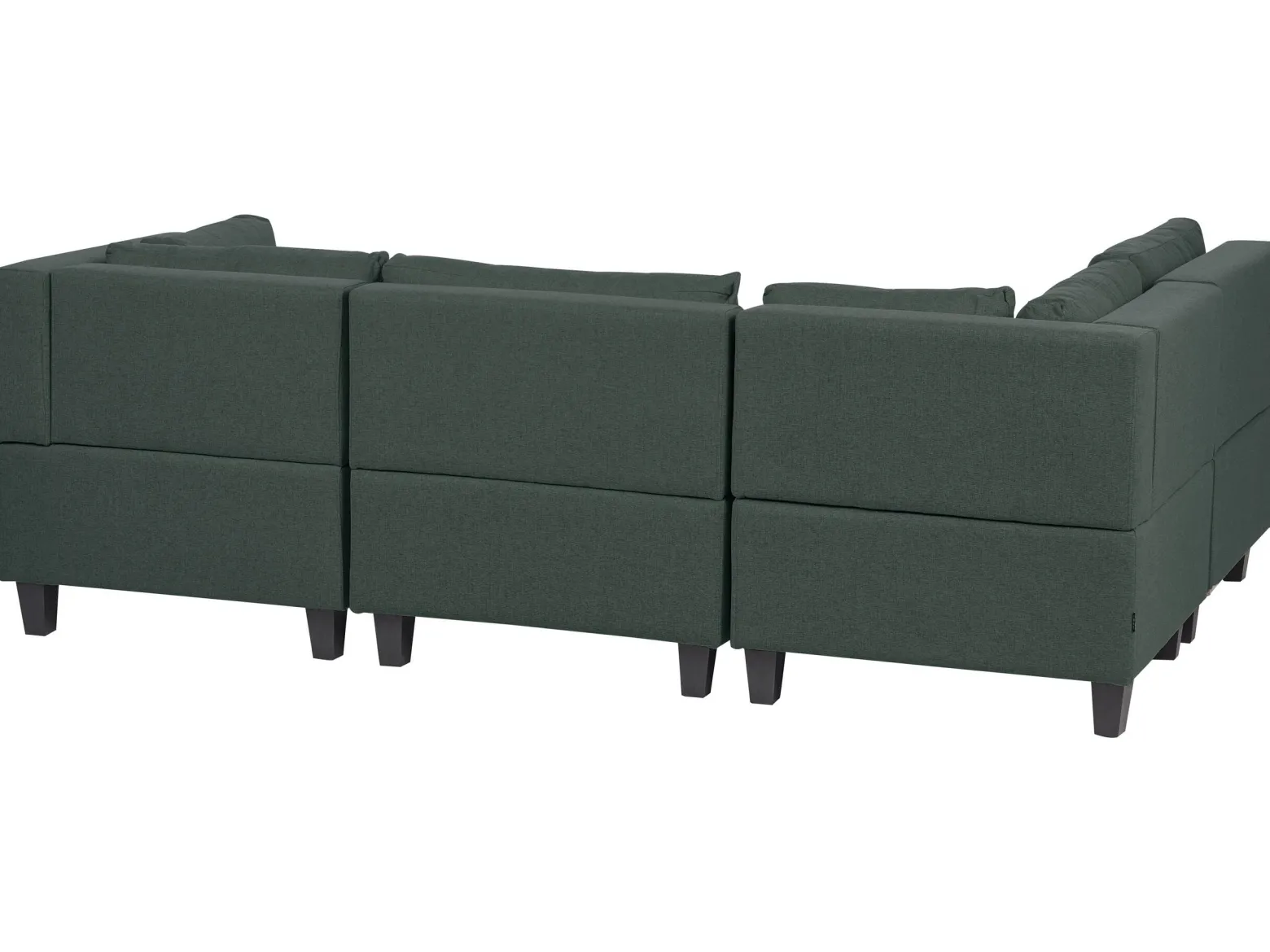 Narożna sofa modułowa tapicerowana 4-osobowa ciemnozielona