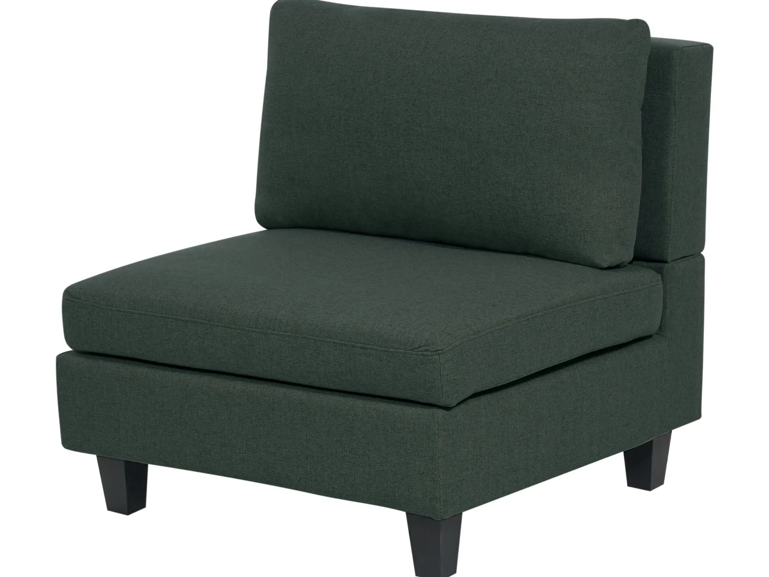 Narożna sofa modułowa tapicerowana 4-osobowa ciemnozielona