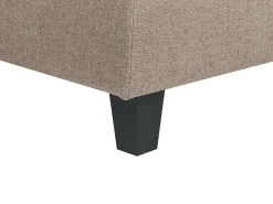 Narożna sofa modułowa tapicerowana 4-osobowa brązowa
