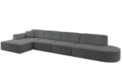 Narożnik lewostronny bez funkcji spania IREA-L3-v4 412x165x77 Ciemnoszary