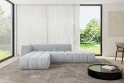Narożnik lewostronny modułowy Zuvon-L1 - 296x177x70 cm Szary