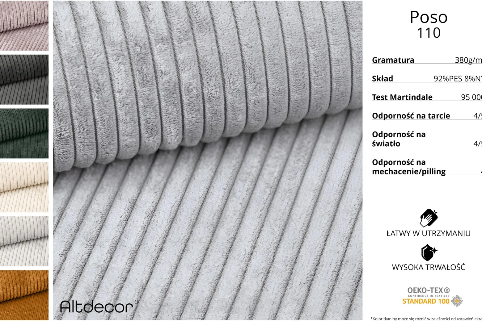 Narożnik lewostronny modułowy Zuvon-L1 - 296x177x70 cm Szary