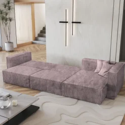 NAROŻNIK TOLMO P z funkcją spania Fioletowy