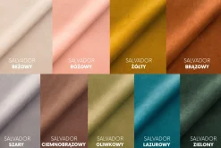 Narożnik w kształcie L z pufą, Grand Mini, Salvador, Beżowy, Lewy