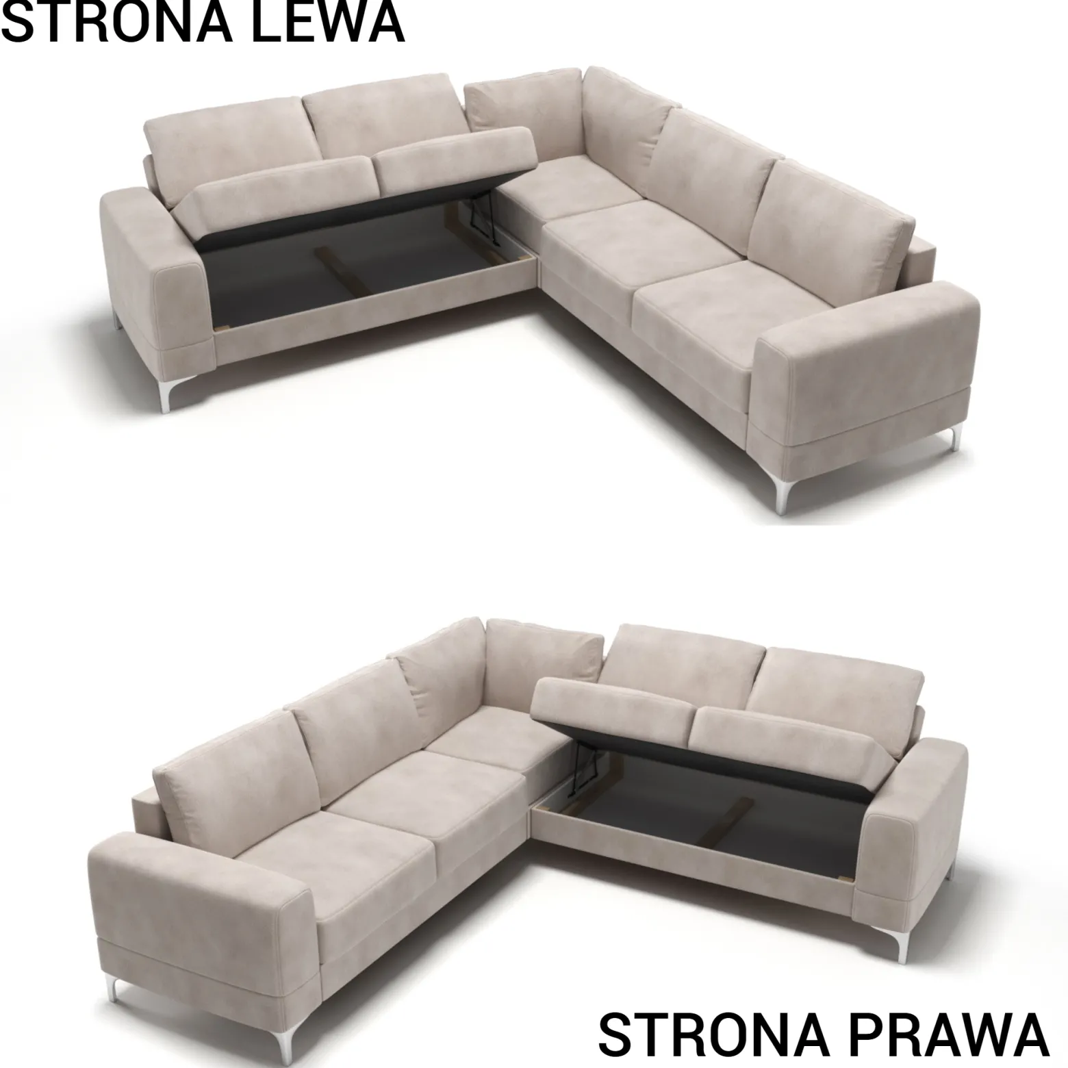 Narożnik Aria Max 250x250 cm – klasyczny z poduszkami, funkcja spania
