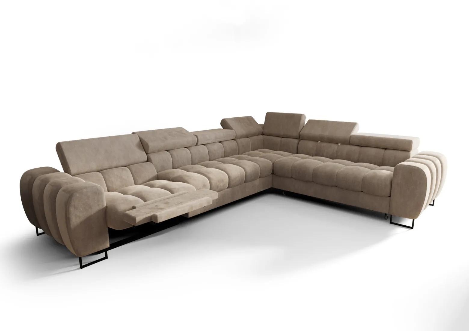 Narożnik Aspen Max Relax 330×260 funkcja spania i pojemnik