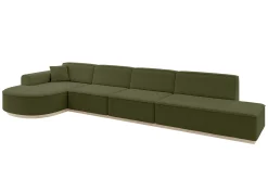 Narożnik lewostronny bez funkcji spania ARRIO-L3 - 413x171x83 Zielony