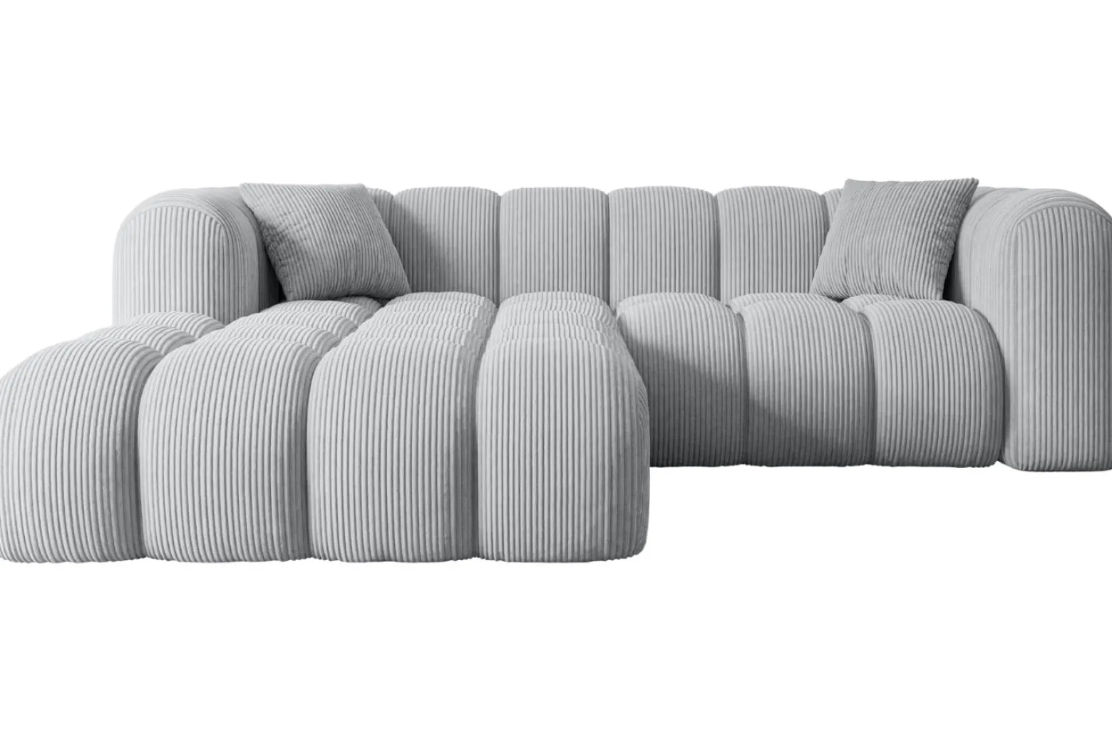Narożnik lewostronny bez funkcji spania OLEA-L1 - 231x173x74 cm Szary