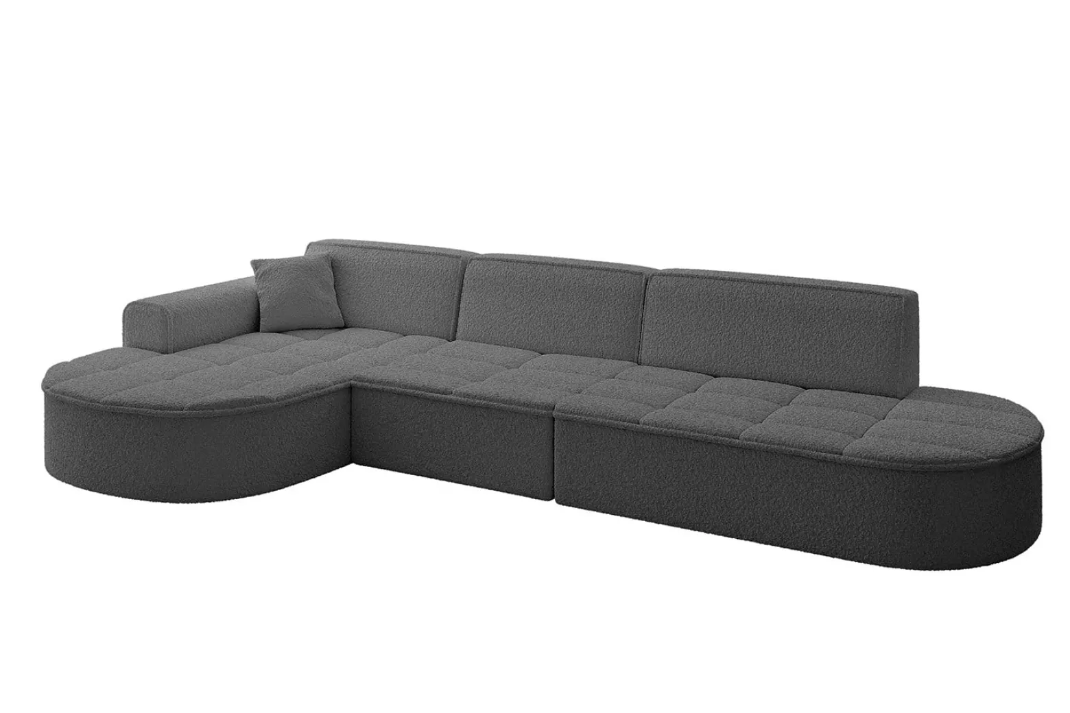 Narożnik lewostronny bez funkcji spania TARO-L2 - 328x171x79,5 cm Szary