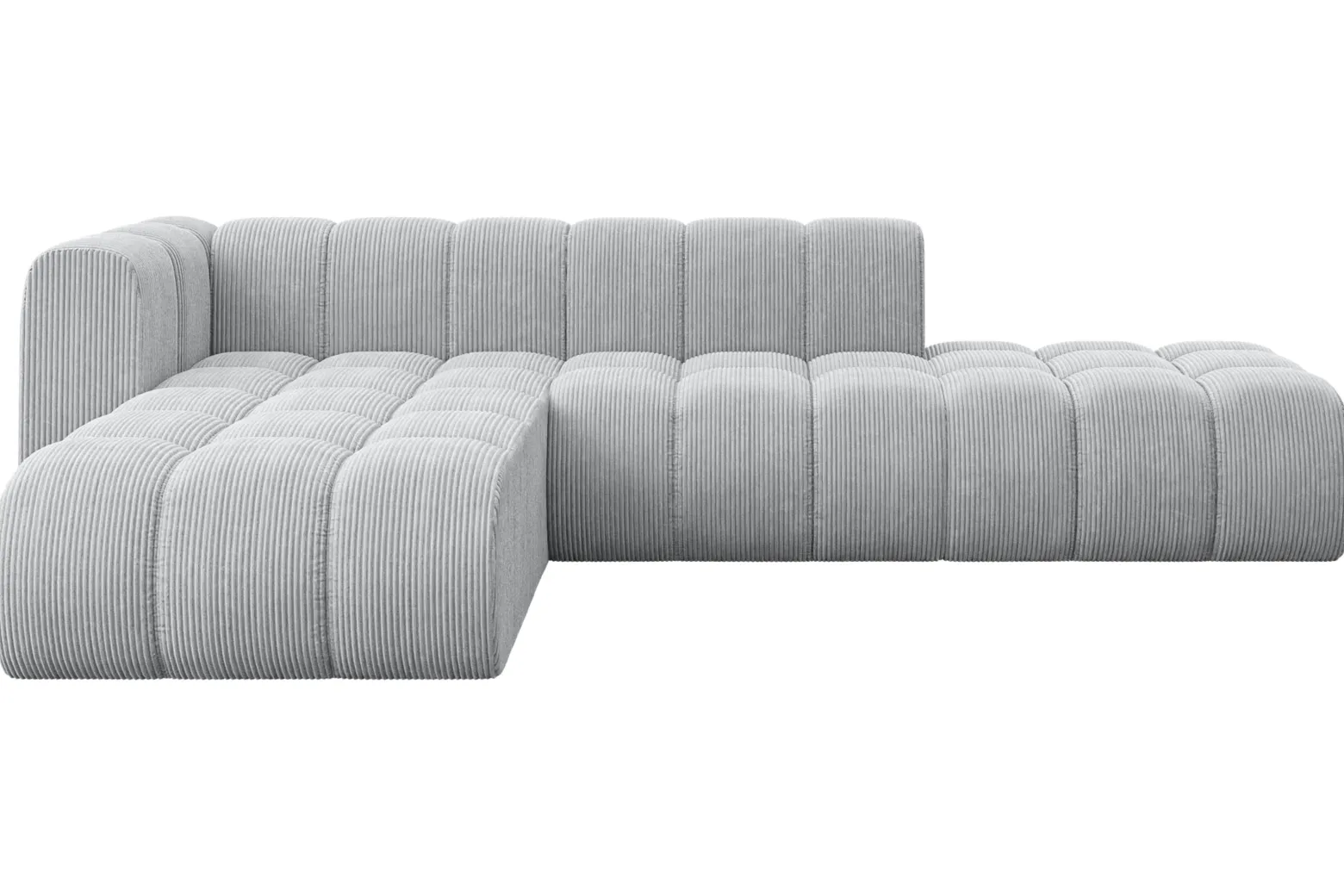 Narożnik lewostronny modułowy Zuvon-L1 - 296x177x70 cm Szary