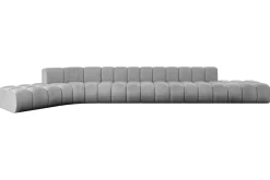 Narożnik lewostronny modułowy Solven-L3 - 562x174x70 cm Jasny szary