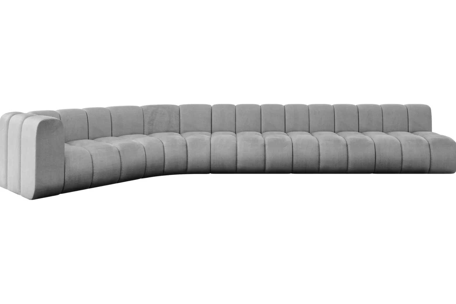 Narożnik lewostronny modułowy Karex-L3 - 490x194x70 cm Jasny szary