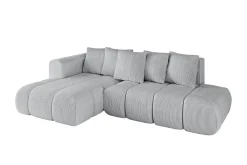 Narożnik lewostronny z funkcją spania CLOUD-L-v1 280x185x90 cm Szary