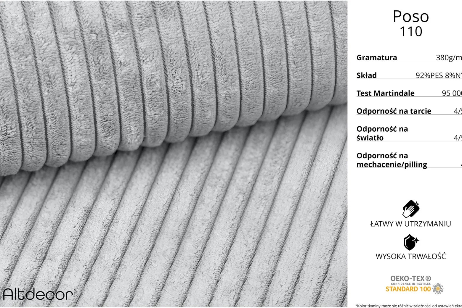 Narożnik lewostronny z funkcją spania CLOUD-L-v1 280x185x90 cm Szary