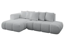 Narożnik lewostronny z funkcją spania CLOUD-L-v1 280x185x90 cm Szary
