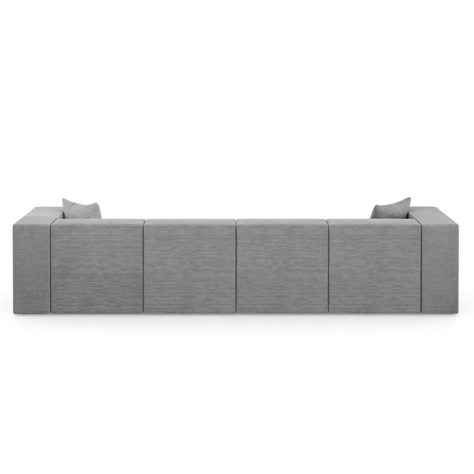 Narożnik Modułowy Nova U MAX - 360x180x76cm, 2x Fotel, 2x Otomana, Szary