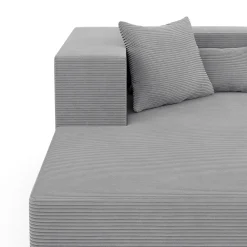 Narożnik Modułowy Nova U MAX - 360x180x76cm, 2x Fotel, 2x Otomana, Szary