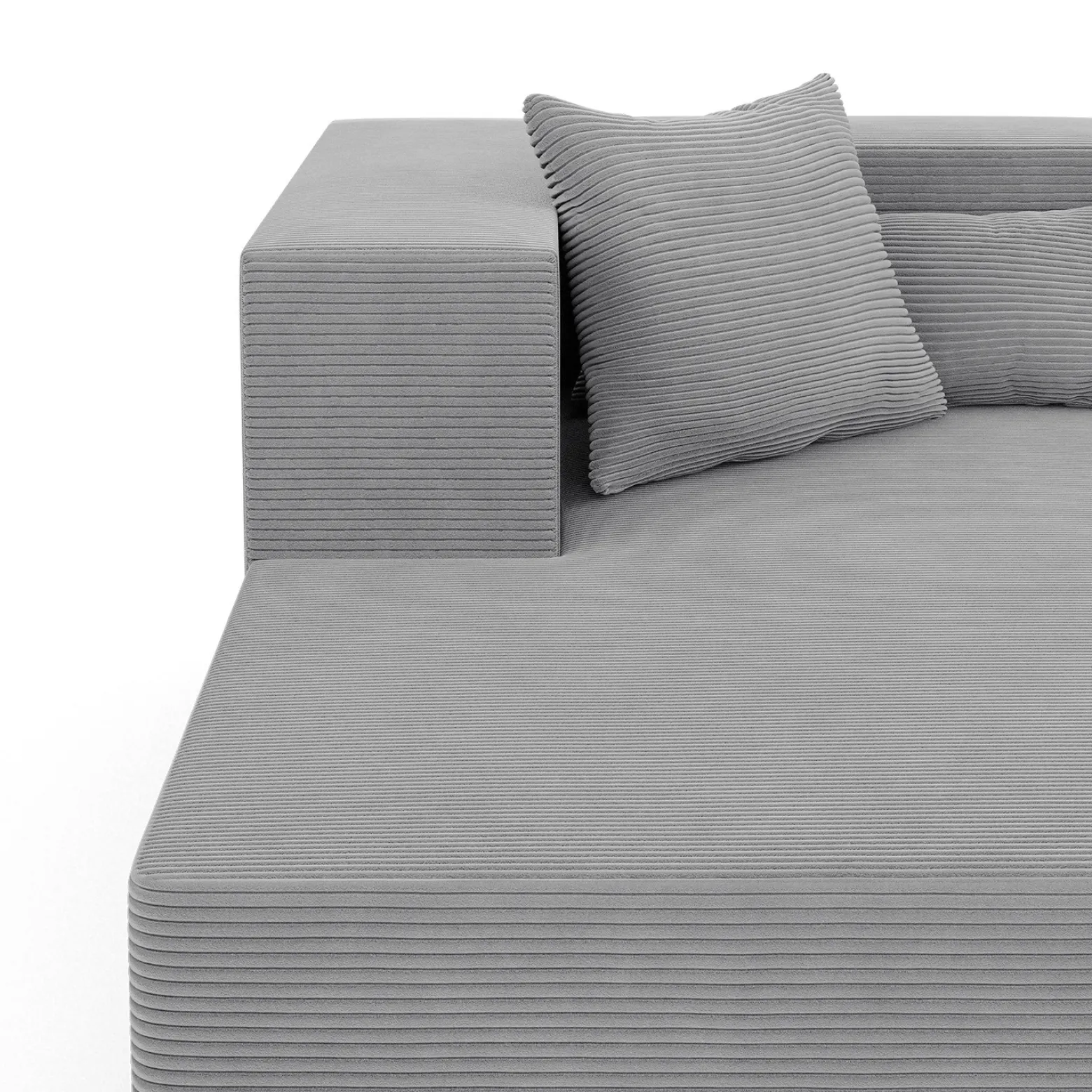 Narożnik Modułowy Nova U MAX - 360x180x76cm, 2x Fotel, 2x Otomana, Szary