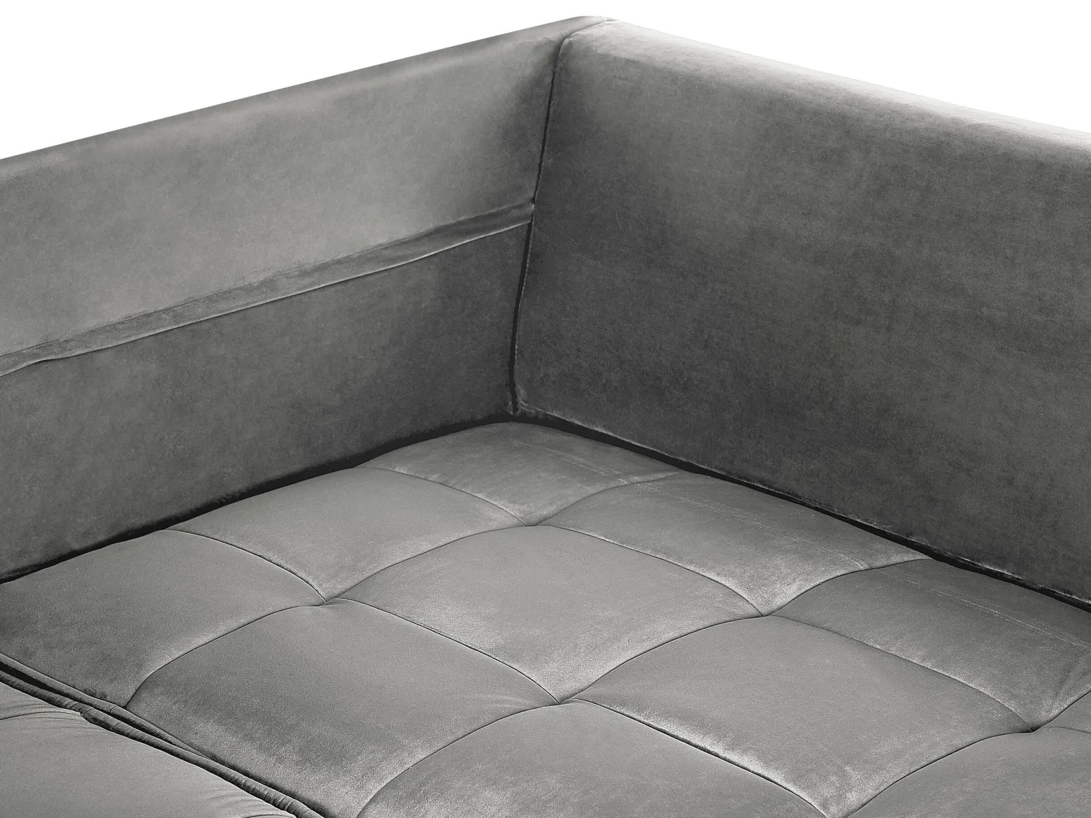 Narożnik sofa duża welurowa jasnoszara