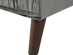 Narożnik sofa duża welurowa jasnoszara