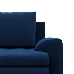 Narożnik U, Funkcja spania, Otomana + Leżanka, Pojemniki, Granatowy