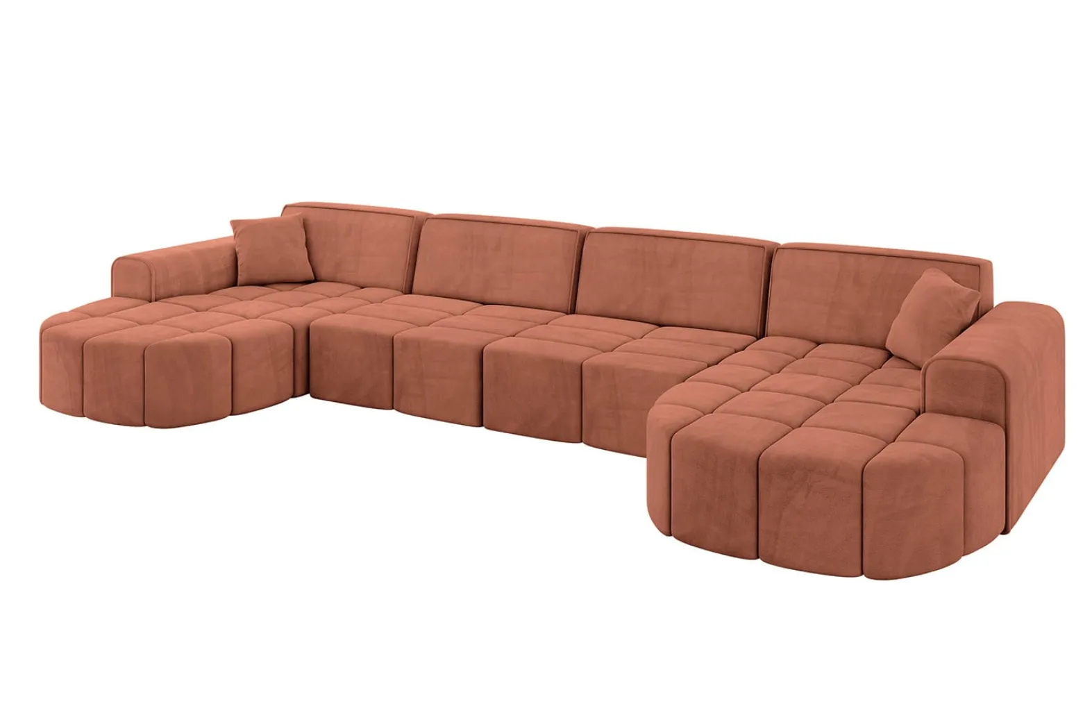 Narożnik uniwersalny bez funkcji spania LIVO-U1 - 400x173x79,5 Morelowy