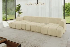 Narożnik uniwersalny z funkcją spania CLOUD-U 405x185x90 cm Beżowy