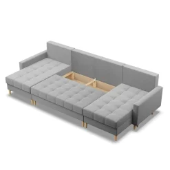 Narożnik U, skandynawski styl, NUBO, 294x140x92, jasny szary | TYLETEGOTU