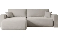 Narożnik z funkcją spania i pojemnikiem ORRO-L - 272x145x83cm Jasny brązowy