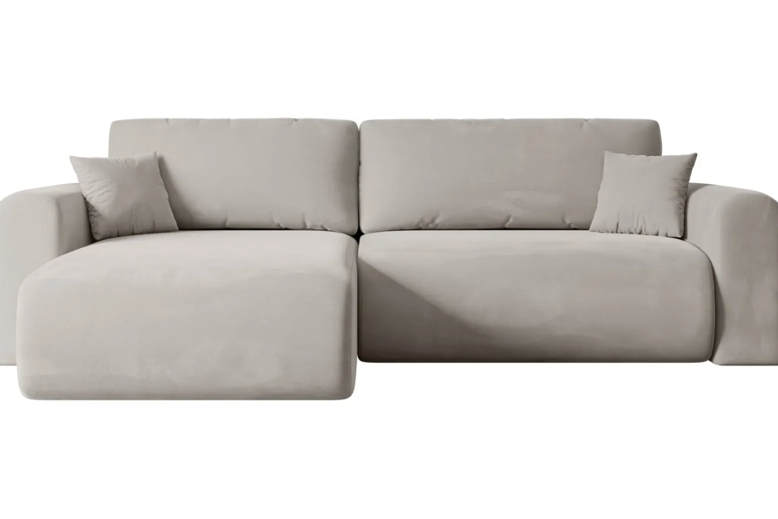 Narożnik z funkcją spania i pojemnikiem ORRO-L - 272x145x83cm Jasny brązowy
