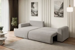 Narożnik z funkcją spania i pojemnikiem ORRO-L - 272x145x83cm Jasny brązowy