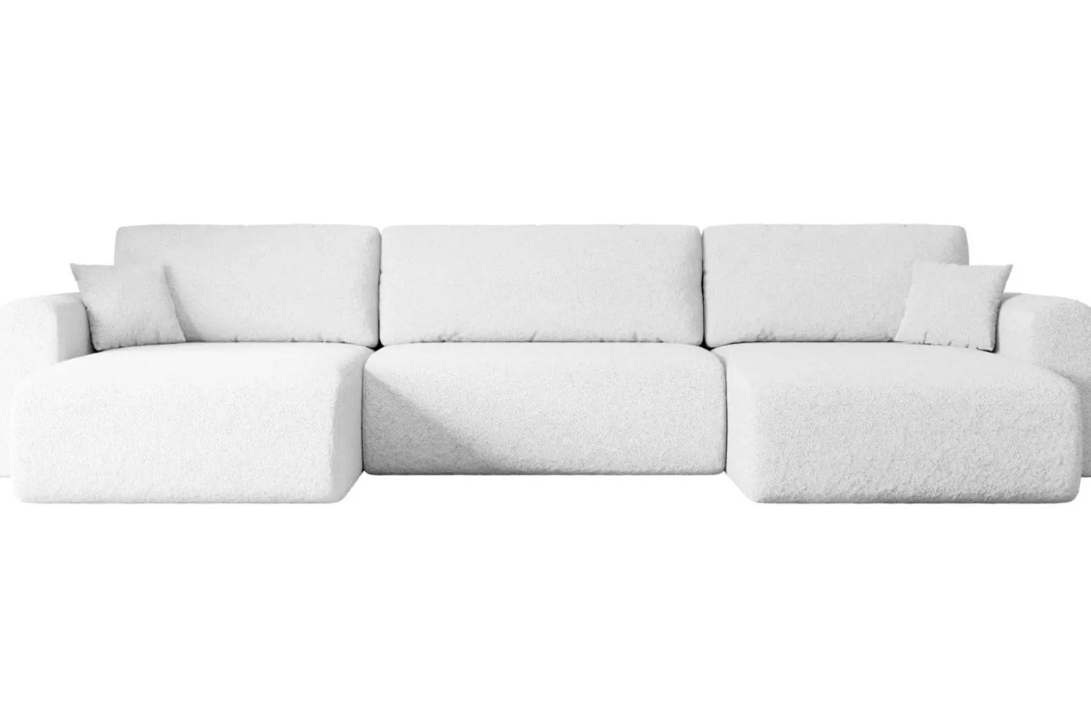 Narożnik z funkcją spania i pojemnikiem ORRO-U - 362x145x83cm Biały