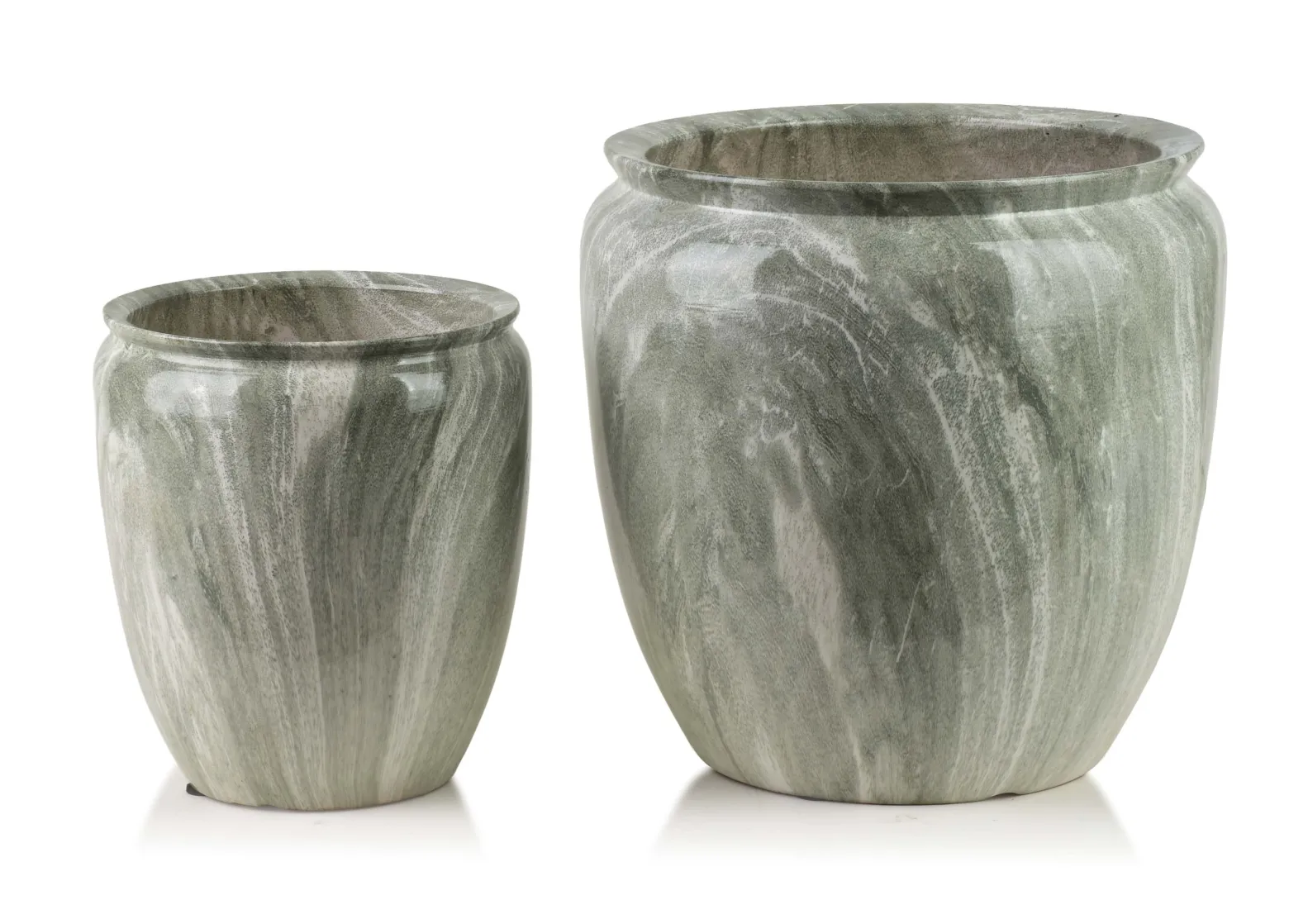 NEVA MARBLE Komplet 2 osłonek ceramicznych 30,5x30,5x30,5/20,5x20,5x23 cm