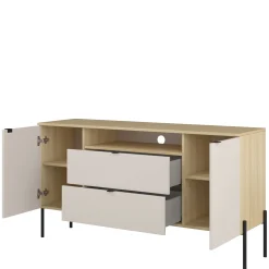 Nowoczesna komoda 140 cm do salonu dwudrzwiowa ORE