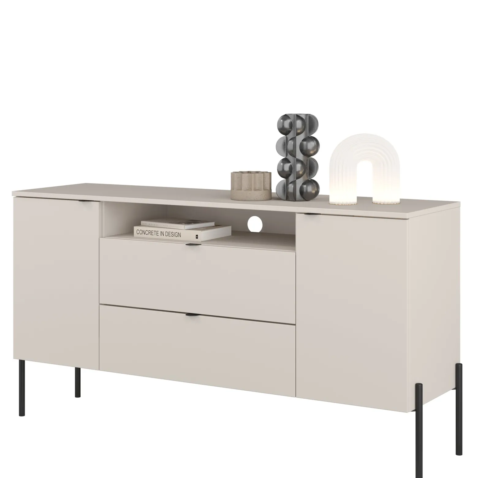Nowoczesna komoda 140 cm do salonu dwudrzwiowa ORE