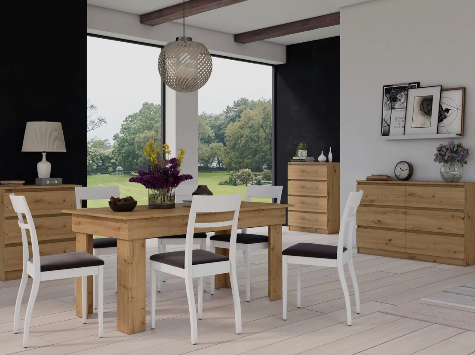 Nowoczesna komoda km3 artisan szafka 3 szuflady do salonu sypialni
