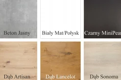 Nowoczesna Konsola Podwójna Przedpokój Loft 60x20x80 Czarna+Dąb Lancelot