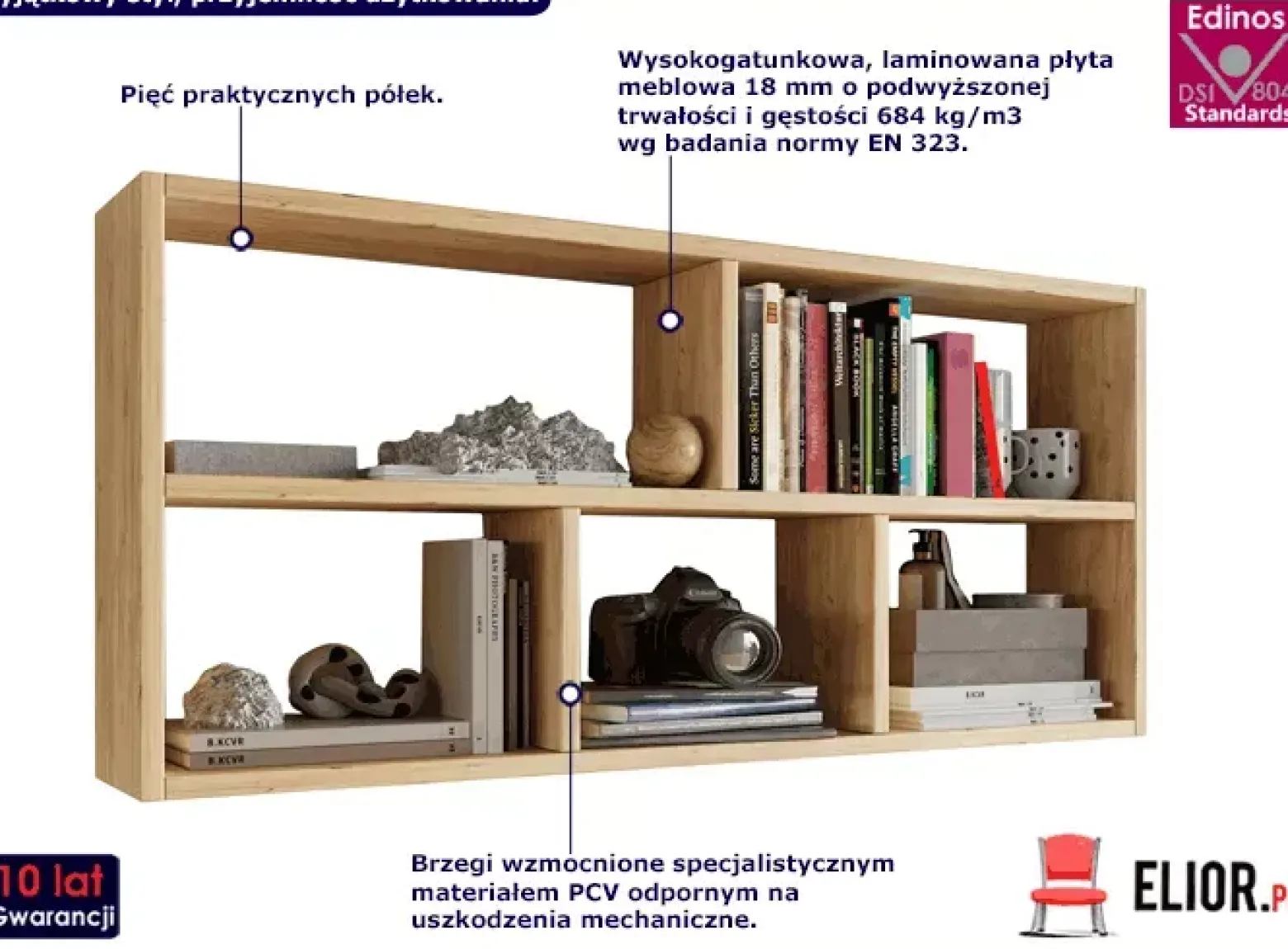 Nowoczesna półka na kubki sonoma - Veero