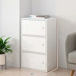 Nowoczesna pojemna komoda biała loft 78 cm