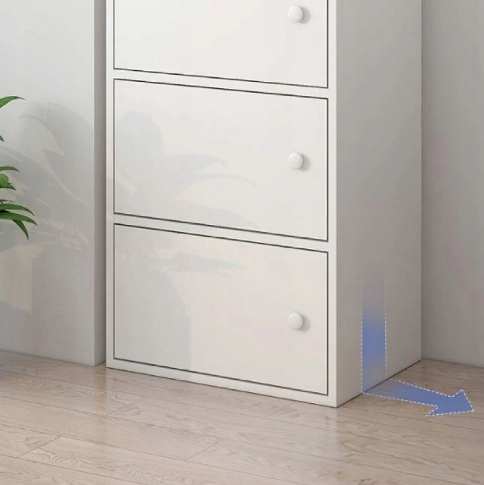 Nowoczesna pojemna komoda biała loft 78 cm